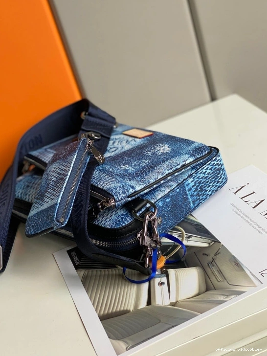 Official oldcobbler TRIO VUITTON MESSENGER LOUIS 0815